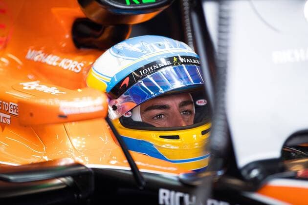 26th August 2017, Circuit de Spa-Francorchamps, Belgium; Belgium Grand Prix, Qualifying Session; Fernando ALONSO from Spain of Team McLaren-Honda, McLaren MCL32 Honda RA617H Hybrid in to the box xEricxAlonsox  ActionPlus11920832