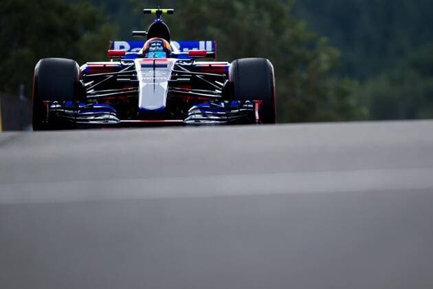 26th August 2017, Circuit de Spa-Francorchamps, Belgium; Belgium Grand Prix, Qualifying Session; Carlos SAINZ Jr. from Spain of Team Scuderia Toro Rosso, Toro Rosso STR12, Renault RE17 engine entering to the pit lane xEricxAlonsox  ActionPlus11920834