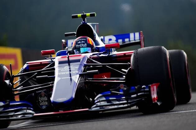 26th August 2017, Circuit de Spa-Francorchamps, Belgium; Belgium Grand Prix, Qualifying Session; Carlos SAINZ Jr. from Spain of Team Scuderia Toro Rosso, Toro Rosso STR12, Renault RE17 engine entering to the pit lane xEricxAlonsox  ActionPlus11920835