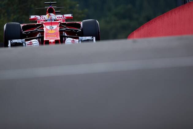 26th August 2017, Circuit de Spa-Francorchamps, Belgium; Belgium Grand Prix, Qualifying Session; Sebastian VETTEL from Germany of Team Scuderia Ferrari, Ferrari SF70-H, Ferrari 062 engine entering to the pit lane xEricxAlonsox  ActionPlus11920836