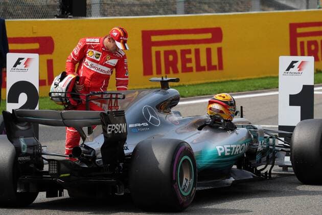 26.08.2017 - Qualifying, 2nd place Sebastian Vettel (GER) Scuderia Ferrari SF70H Belgian Grand Prix, Spa-Francorchamps 24 - 27 August 2017 26.08.2017 - Qualifying, 2nd place Sebastian Vettel (GER) Scuderia Ferrari SF70H 