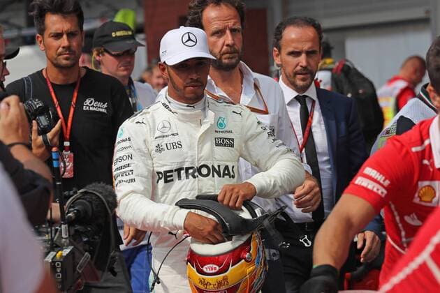 26.08.2017 - Qualifying, Lewis Hamilton (GBR) Mercedes AMG F1 W08 pole position Belgian Grand Prix, Spa-Francorchamps 24 - 27 August 2017 26.08.2017 - Qualifying, Lewis Hamilton (GBR) Mercedes AMG F1 W08 pole position 