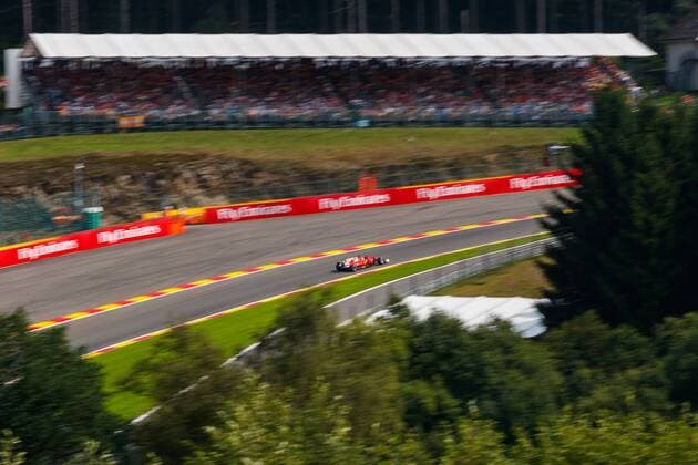 Sebastian Vettel (Scuderia Ferrari) mit seinem Auto in der Eau Rouge, Grosser Preis von Belgien 2017, Rennen, Motorsport, Formel 1, 26.08.2017, Spa Francorchamps Copyright: xNeisx Eibner-Pressefotox EP_ans