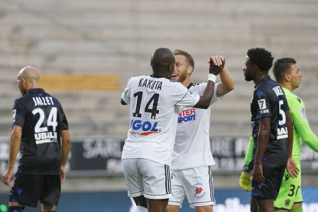 Joie sur le but de Gael Kakuta - Julien Ielsch FOOTBALL : Amiens SC vs OGC Nice - Ligue 1 Conforama - 4eme journee - 26 08 2017 MichaelBaucher Panoramic 