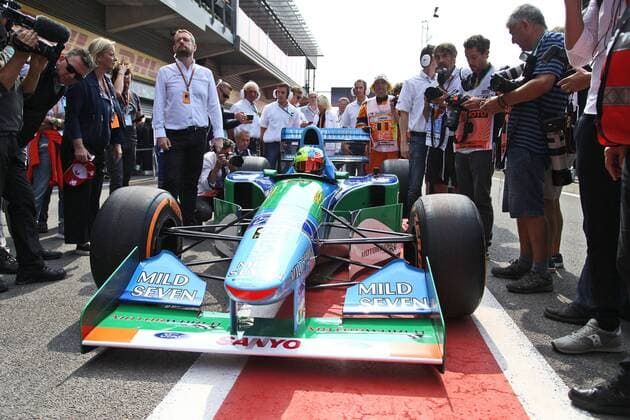 Mick Schumacher im Benetton aus dem Jahr 1992, Grosser Preis von Belgien 2017, Rennen, Motorsport, Formel 1, 27.08.2017, Spa Francorchamps Copyright: xNeisx Eibner-Pressefotox EP_ans