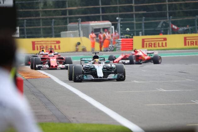 Mercedes British driver Lewis Hamilton pictured in action during the Spa-Francorchamps Formula One Grand Prix of Belgium race, in Spa-Francorchamps, Sunday 27 August 2017. BENOITxDOPPAGNE  x05153162x
