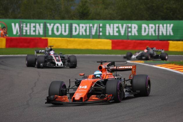 27.08.2017 - Race, Fernando Alonso (ESP) McLaren MCL32 Belgian Grand Prix, Spa-Francorchamps 24 - 27 August 2017 27.08.2017 - Race, Fernando Alonso (ESP) McLaren MCL32 