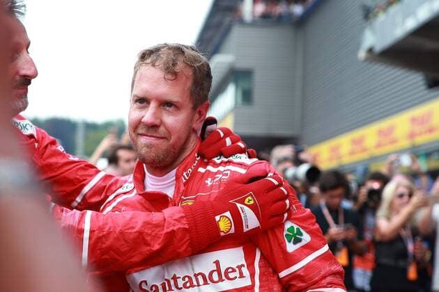 27.08.2017 - Race, Sebastian Vettel (GER) Scuderia Ferrari SF70H Belgian Grand Prix, Spa-Francorchamps 24 - 27 August 2017 27.08.2017 - Race, Sebastian Vettel (GER) Scuderia Ferrari SF70H 