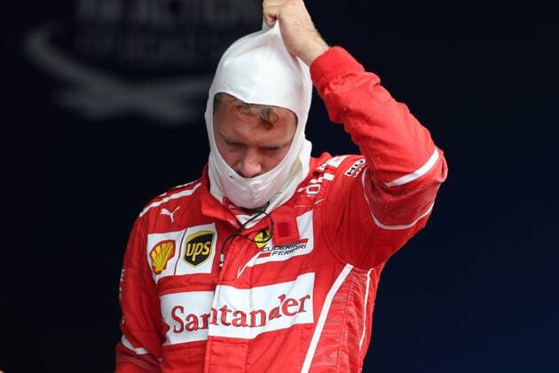 27.08.2017 - Race, 2nd place Sebastian Vettel (GER) Scuderia Ferrari SF70H Belgian Grand Prix, Spa-Francorchamps 24 - 27 August 2017 27.08.2017 - Race, 2nd place Sebastian Vettel (GER) Scuderia Ferrari SF70H 