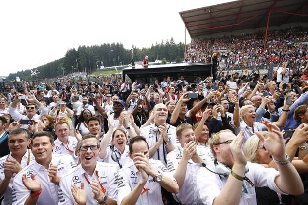Motorsports: FIA Formula One World Championship WM Weltmeisterschaft 2017, Grand Prix of Belgium, Mercedes AMG Petronas F1 Team Spa-Francorchamps Belgium xHOCHxZWEIx