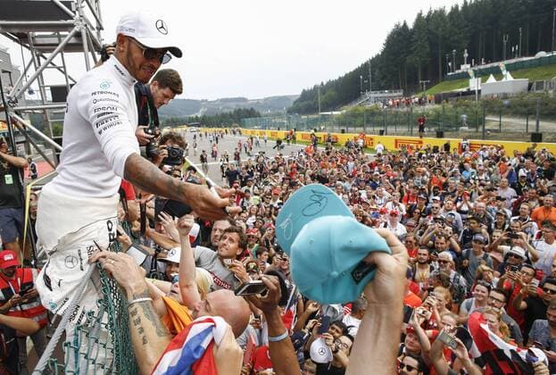 Motorsports: FIA Formula One World Championship WM Weltmeisterschaft 2017, Grand Prix of Belgium, 44 Lewis Hamilton (GBR, Mercedes AMG Petronas F1 Team), Spa-Francorchamps Belgium xHOCHxZWEIx