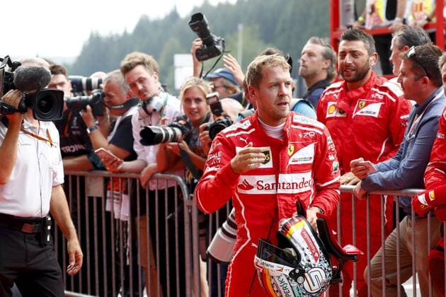 Motorsports: FIA Formula One World Championship WM Weltmeisterschaft 2017, Grand Prix of Belgium, 5 Sebastian Vettel (GER, Scuderia Ferrari), Spa-Francorchamps Belgium xHOCHxZWEIx