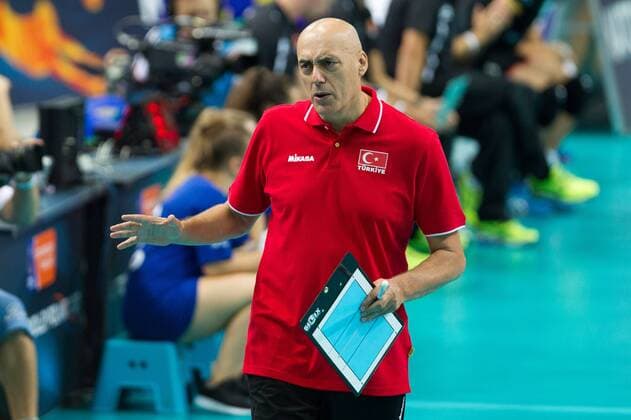 KATOWICE 27.08.2017 SIATKOWKA CEV MISTRZOSTWA EUROPY W PILCE SIATKOWEJ MEZCZYZN LOTTO EUROVOLLEY POLAND 2017 CEV VOLLEYBALL European Championship EM Europameisterschaft MEN BELGIUM - TURKEY BELGIA - TURCJA NZ. EMANUELE ZANINI TRENER HEAD COACH (TUR) FOT. MICHAL CHWIEDUK FOKUSMEDIA.COM.PL NEWSPIX.PL --- Newspix.pl  170827CHW063