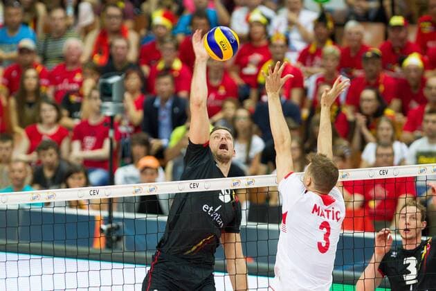 KATOWICE 27.08.2017 SIATKOWKA CEV MISTRZOSTWA EUROPY W PILCE SIATKOWEJ MEZCZYZN LOTTO EUROVOLLEY POLAND 2017 CEV VOLLEYBALL European Championship EM Europameisterschaft MEN BELGIUM - TURKEY BELGIA - TURCJA NZ. PIETER VERHEES (BEL) FOT. MICHAL CHWIEDUK FOKUSMEDIA.COM.PL NEWSPIX.PL --- Newspix.pl  170827CHW070
