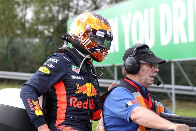 Ausfall, Max Verstappen, Red Bull Racing, formula 1 GP, Belgien in Spa, 27.08.2017 Photo:mspb Stiefel Max Verstappen, Ausfall, formula 1 GP, Belgien