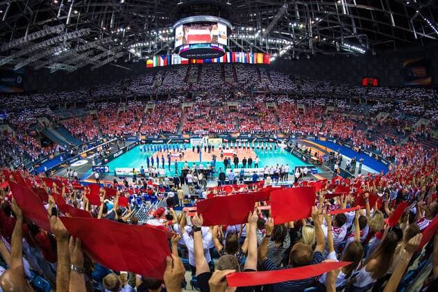 2017.08.30 Krakow Siatkowka mezczyzn Lotto Mistrzostwa Europy 2017 Polska - Slowenia N z widok ilustracja zdjecie ilustracyjne hala kibic kibice atmosfera zabawa widok ilustracja atmosfera Foto Lukasz Laskowski PressFocus 2017.08.30 Szczecin European Men s Volleyball Championships 2017 Poland vs. Slovenia General view of Tauron Arena Credit: Lukasz Laskowski PressFocus NEWSPIX.PL --- Newspix.pl  20170830_LUK_092