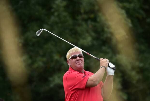 US golf player John Daly plays his ball during the D+D REAL Czech Masters tournament within the European Tour in Vysoky Ujezd, Czech Republic, on August 31, 2017. (CTKxPhoto RomanxVondrous) CTKPhotoP201708310823901  vnd 1