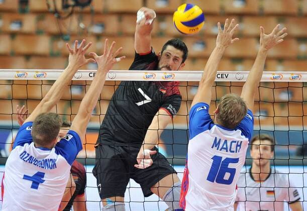 2017.08.31 Katowice Siatkowka mezczyzn Lotto Mistrzostwa Europy 2017 Lotto Eurovolley 2017 Niemcy - Czechy N z Andrei Michael of Germany Foto Rafal Rusek PressFocus NEWSPIX.PL 2017.08.31 Katowice European Men s Volleyball Championships 2017 Germany - Czech Republic Andrei Michael of Germany Credit: Rafal Rusek PressFocus --- Newspix.pl  20170831PF_RR055