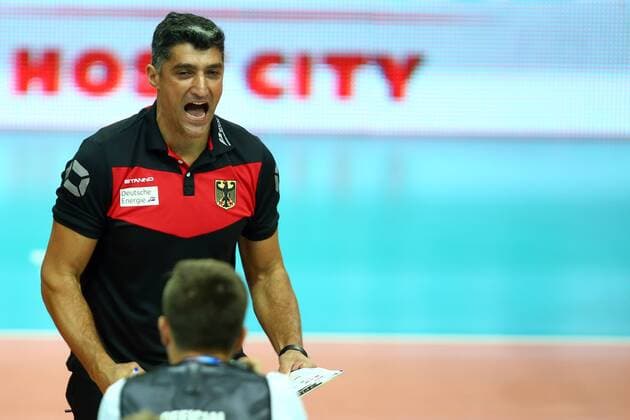 Katowice , Hala Spodek 31.08.2017 siatkowka Mistrzostwa Europy CEV 2017 Cwiercfinal 1 4 finalu Niemcy - Czechy NZ trener , head coach GERMANY Andrea Giani FOT Michal Nowak Newspix.pl Katowice , Spodek s Hall 31.08.2017 sport volleyball 2017 CEV Volleyball European Championship EM Europameisterschaft - Men Quarter-final 1 4 Germany - Czech Republic photo by Michal Nowak Newspix.pl --- Newspix.pl  170831MIN081