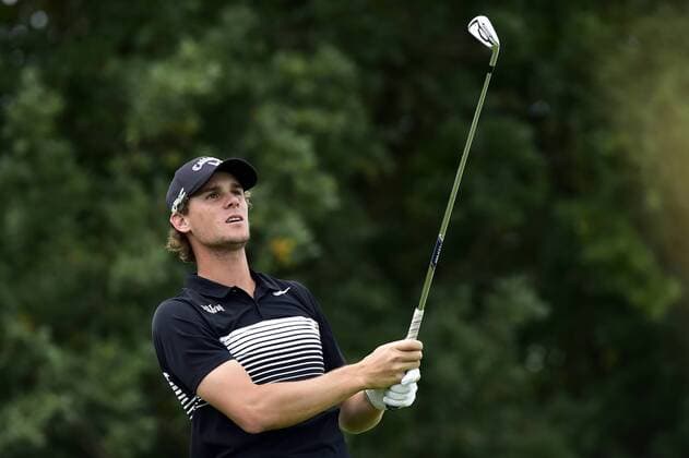 Belgian golf player Thomas Pieters plays his ball during the Czech Masters European Tour tournament in Vysoky Ujezd near Prague, Czech Republic, August 31, 2017. (CTKxPhoto RomanxVondrous) CTKPhotoP201708311025301  vnd 20