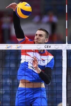 Volleyball EM, Serbien - Bulgarien 2017.08.31 Krakow Siatkowka , Mistrzostwa Europy mezczyzn 2017 , LOTTO Eurovolley Poland 2017 Serbia - Bulgaria N z Milan Katic of Serbia Foto Krzysztof Porebski PressFocus NEWSPIX.PL 2017.08.31 Krakow Volleyball , CEV Volleyball European Championship EM Europameisterschaft - Men , LOTTO Eurovolley Poland 2017 Serbia - Bulgaria Milan Katic of Serbia Credit: Krzysztof Porebski PressFocus --- Newspix.pl  20170831PF_KP211
