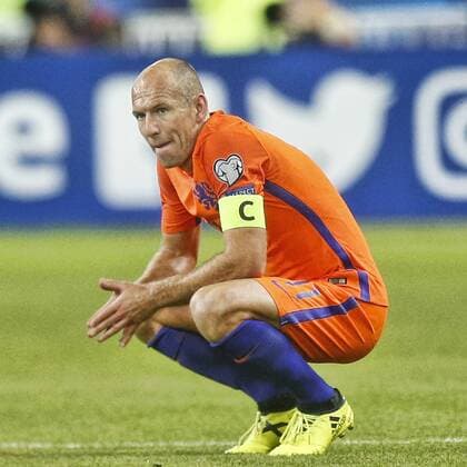 SAINT DENIS, Stade de France , WK-kwalificatie , 31-08-2017 , Frankrijk - Nederland , balende Arjen Robben Frankrijk - Nederland  x1688199x