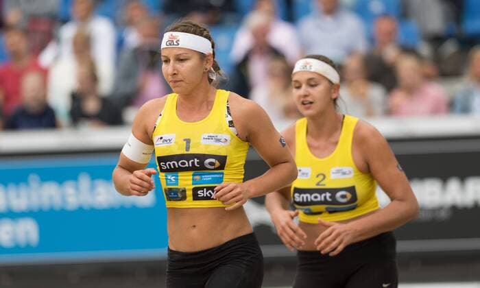 Deutsche smart Beach-Volleyball Meisterschaften Timmendorfer-Strand am 01.09.2017 Julia Grossner (Hamburger SV), Nadja Glenzke (Hamburger SV); Deutsche smart Beach-Volleyball Meisterschaften am 01.09.2017, Ahmann-Hager-Arena, Timmendorfer-Strand. xPWx