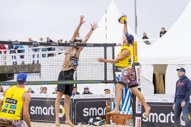 Sebastian Fuchs gegen Armin Dollinger Dollinger Erdmann vs Fuchs Stadie, Deutsche smart Beach-Volleyball Meisterschaften 2017, 01.09.17 Timmendorfer Strand Schleswig-Holstein Germany Copyright: xAgentur54Gradx xChristianxSchaffrathx