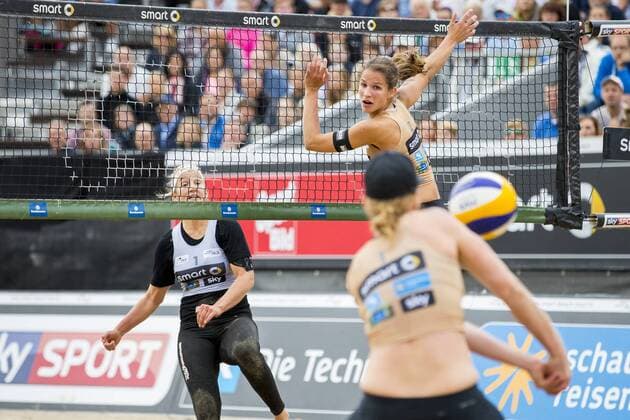 Victoria Bieneck gegen Chantal Laboureur Laboureur Sude vs Bieneck Schneider, Deutsche smart Beach-Volleyball Meisterschaften 2017, 01.09.17 Timmendorfer Strand Schleswig-Holstein Germany Copyright: xAgentur54Gradx xChristianxSchaffrathx
