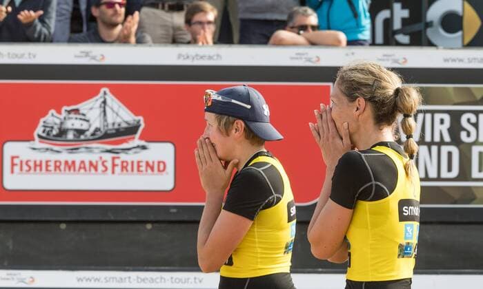 Deutsche smart Beach-Volleyball Meisterschaften Timmendorfer-Strand am 02.09.2017 Melanie Gernert (VCO Berlin ), Tatjana Zautys (SV Winnenden Krutzkamboo); Deutsche smart Beach-Volleyball Meisterschaften am 02.09.2017, Ahmann-Hager-Arena, Timmendorfer-Strand. xPWx