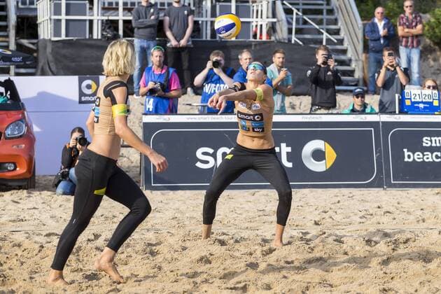 Laura Ludwig und Kira Walkenhorst. Ludwig Walkenhorst vs Gernert Zautys, Deutsche smart Beach-Volleyball Meisterschaften 2017, 02.09.17 Timmendorfer Strand Schleswig-Holstein Germany Ahmann-Hager-Arena Copyright: xAgentur54Gradx xFelixxKoenigx