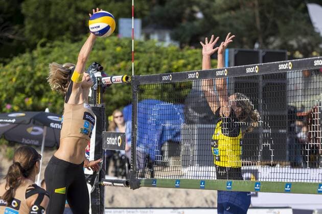 Laura Ludwig gegen Tatjana Zautys. Ludwig Walkenhorst vs Gernert Zautys, Deutsche smart Beach-Volleyball Meisterschaften 2017, 02.09.17 Timmendorfer Strand Schleswig-Holstein Germany Ahmann-Hager-Arena Copyright: xAgentur54Gradx xFelixxKoenigx