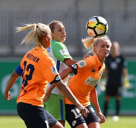 VfL vs Hoffenheim, Frauen Wolfsburg, Deutschland. 02.09.2017, FUßBALL - VfL Wolfsburg vs TSG 1899 Hoffenheim, 1. Allianz Frauen Bundesliga, Saison 2017-18. Bild zeigt: Lena Goeßling (VfL Wolfsburg) Wolfsburg