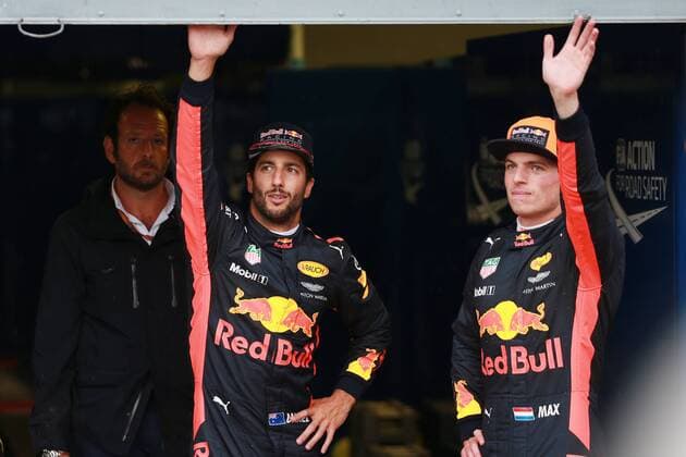 Motorsports: FIA Formula One World Championship WM Weltmeisterschaft 2017, Grand Prix of Italy, 3 Daniel Ricciardo (AUS, Red Bull Racing), 33 Max Verstappen (NLD, Red Bull Racing), Monza Italy xHOCHxZWEIx