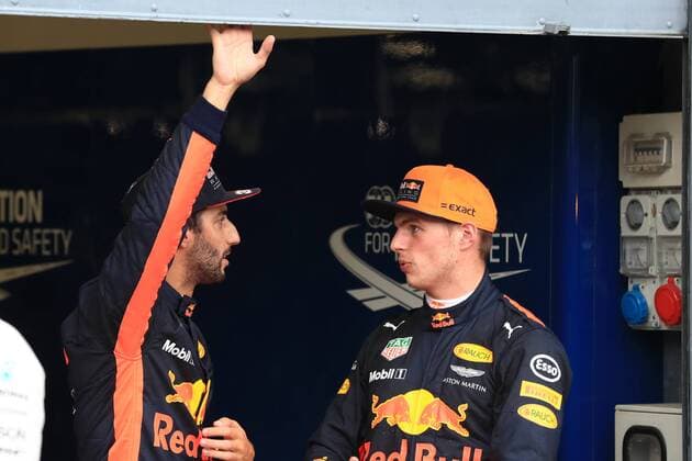 2nd September 2017, Autodromo Nazionale Monza, Monza; Italian Grand Prix, Saturday Qualifying Session; Daniel Ricciardo and Max Verstappen Red Bull Racing RB13 xOctanex  ActionPlus11924824