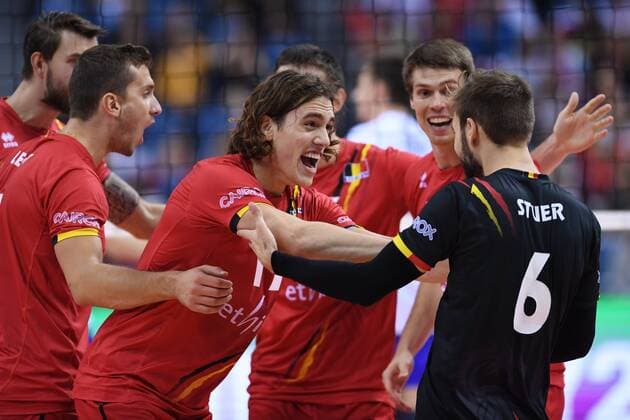 2017.09.02 Krakow Siatkowka , Mistrzostwa Europy mezczyzn 2017 , LOTTO Eurovolley Poland 2017 Rosja - Belgia N z Team of Belgium Foto Krzysztof Porebski PressFocus 2017.09.02 Krakow Volleyball , CEV Volleyball European Championship EM Europameisterschaft - Men , LOTTO Eurovolley Poland 2017 Russia - Belgium Team of Belgium Credit: Krzysztof Porebski PressFocus NEWSPIX.PL --- Newspix.pl FRANCE OUT!  20170902PF_KP239