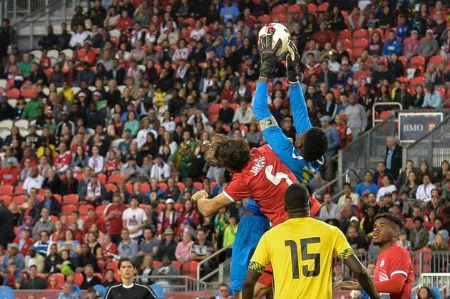 September 3, 2017 - Toronto, Ontario, Canada - Goalkeaper Andre Blake catch the ball during the Canada-Jamaica MenÃ¢â‚¬â ¢s International Friendly Länderspiel match at BMO Field in Toronto, Canada, on 2 September 2017. Canada-Jamaica Men™s International Friendly match  - ZUMAn230 20170903_zaa_n230_050 Copyright: xAnatoliyxCherkasovx