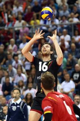 Krakow , Tauron Arena 03.09.2017 siatkowka Mistrzostwa Europy CEV 2017 Mecz o 3 miejsce Serbia - Belgia NZ Matthias Valkiers ( BEL ) FOT Michal Nowak Newspix.pl Krakow , Tauron Arena 03.09.2017 sport volleyball 2017 CEV Volleyball European Championship EM Europameisterschaft - Men 3rd place game Serbia - Belgium photo by Michal Nowak Newspix.pl --- Newspix.pl FRANCE OUT!  170903MIN001