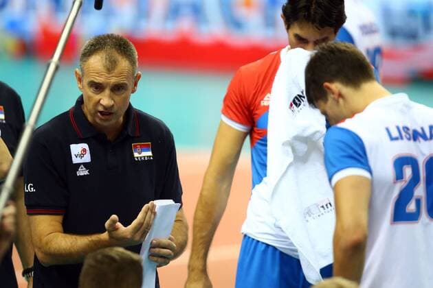 Krakow , Tauron Arena 03.09.2017 siatkowka Mistrzostwa Europy CEV 2017 Mecz o 3 miejsce Serbia - Belgia NZ trener , head coach SERBIA Nikola Grbic FOT Michal Nowak Newspix.pl Krakow , Tauron Arena 03.09.2017 sport volleyball 2017 CEV Volleyball European Championship EM Europameisterschaft - Men 3rd place game Serbia - Belgium photo by Michal Nowak Newspix.pl --- Newspix.pl FRANCE OUT!  170903MIN043