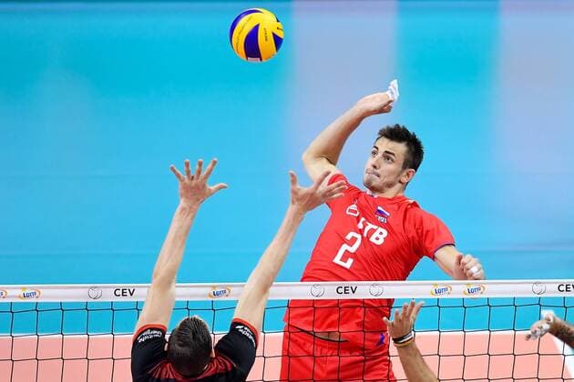 Volleyball EM, Finale, Deutschland - Russland 2017.09.03 Krakow Siatkowka mezczyzn Lotto Mistrzostwa Europy 2017 Final: Niemcy - Rosja N z Ilia Vlasov of Russia Foto Lukasz Laskowski PressFocus 2017.09.03 Szczecin European Men s Volleyball Championships 2017 Final: Germany vs. Russia Ilia Vlasov of Russia Credit: Lukasz Laskowski PressFocus NEWSPIX.PL --- Newspix.pl FRANCE OUT!  20170903_LUK_166