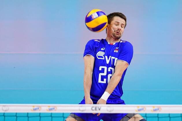 Volleyball EM, Finale, Deutschland - Russland 2017.09.03 Krakow Siatkowka mezczyzn Lotto Mistrzostwa Europy 2017 Final: Niemcy - Rosja N z Roman Martynyuk of Russia Foto Lukasz Laskowski PressFocus 2017.09.03 Szczecin European Men s Volleyball Championships 2017 Final: Germany vs. Russia Roman Martynyuk of Russia Credit: Lukasz Laskowski PressFocus NEWSPIX.PL --- Newspix.pl FRANCE OUT!  20170903_LUK_169