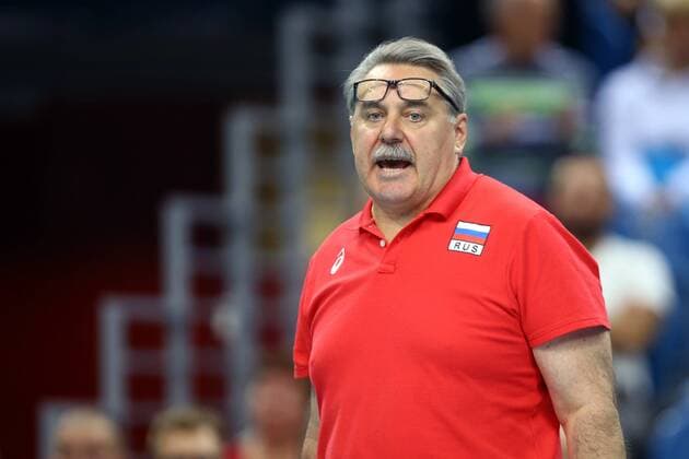 Krakow , Tauron Arena 03.09.2017 siatkowka Mistrzostwa Europy CEV 2017 Final Niemcy - Rosja NZ trener , head coach RUSSIA Sergey Shlyapnikov FOT Michal Nowak Newspix.pl Krakow , Tauron Arena 03.09.2017 sport volleyball 2017 CEV Volleyball European Championship EM Europameisterschaft - Men The final game , golden medal match Germany - Russia photo by Michal Nowak Newspix.pl --- Newspix.pl FRANCE OUT!  170903MIN134