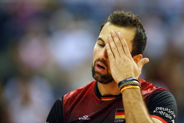 Krakow , Tauron Arena 03.09.2017 siatkowka Mistrzostwa Europy CEV 2017 Final Niemcy - Rosja NZ Gyorgy Grozer ( GER ) FOT Michal Nowak Newspix.pl Krakow , Tauron Arena 03.09.2017 sport volleyball 2017 CEV Volleyball European Championship EM Europameisterschaft - Men The final game , golden medal match Germany - Russia photo by Michal Nowak Newspix.pl --- Newspix.pl FRANCE OUT!  170903MIN143