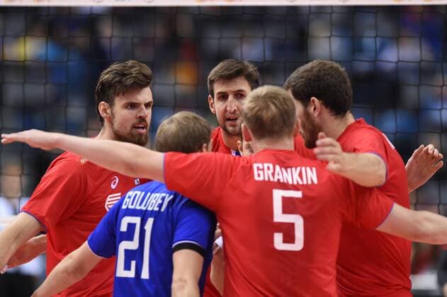 2017.09.03 Krakow Siatkowka , Mistrzostwa Europy mezczyzn 2017 , final , LOTTO Eurovolley Poland 2017 Niemcy - Rosja N z Team of Russia Foto Krzysztof Porebski PressFocus 2017.09.03 Krakow Volleyball , CEV Volleyball European Championship EM Europameisterschaft - Men final , LOTTO Eurovolley Poland 2017 Germany - Russia Team of Russia Credit: Krzysztof Porebski PressFocus NEWSPIX.PL --- Newspix.pl FRANCE OUT!  20170903PF_KP330