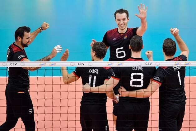 2017.09.03 Krakow Siatkowka mezczyzn Lotto Mistrzostwa Europy 2017 Final: Niemcy - Rosja N z Gyorgy Grozer, Lukas Immanuel Kampa, Denys Kaliberda, Marcus Bohme and Christian Fromm of Germany Foto Lukasz Laskowski PressFocus 2017.09.03 Szczecin European Men s Volleyball Championships 2017 Final: Germany vs. Russia Gyorgy Grozer, Lukas Immanuel Kampa, Denys Kaliberda, Marcus Bohme and Christian Fromm of Germany Credit: Lukasz Laskowski PressFocus NEWSPIX.PL --- Newspix.pl FRANCE OUT!  20170903_LUK_197