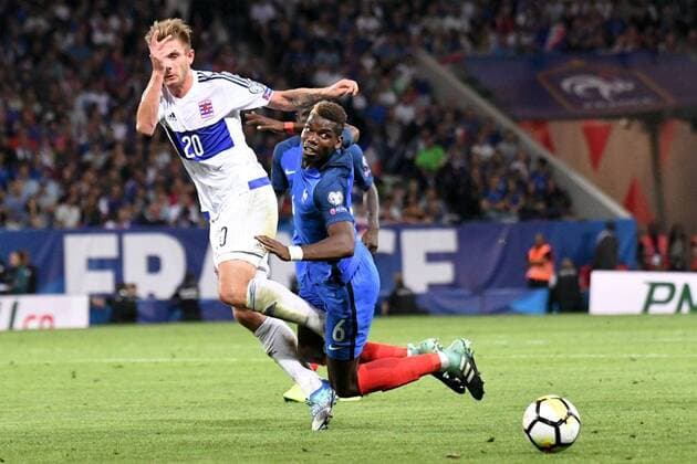 06 PAUL POGBA (fra) - 20 David Turpel (lux) FOOTBALL : France vs Luxembourg - Qualifications Coupe du Monde 2018 - 03 09 2017 AnthonyBIBARD FEP Panoramic 