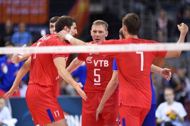 2017.09.03 Krakow Siatkowka , Mistrzostwa Europy mezczyzn 2017, final , LOTTO Eurovolley Poland 2017 Niemcy - Rosja N z Team of Russia Foto Krzysztof Porebski PressFocus 2017.09.03 Krakow Volleyball , CEV Volleyball European Championship EM Europameisterschaft - Men final , LOTTO Eurovolley Poland 2017 Germany - Russia Team of Russia Credit: Krzysztof Porebski PressFocus NEWSPIX.PL --- Newspix.pl FRANCE OUT!  20170903PF_KP338