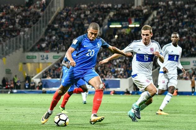 Kylian Mbappe (fr) FOOTBALL : France vs Luxembourg - Match de Qualification Coupe du Monde 2018 - Toulouse - 03 09 2017 ThierryBreton Panoramic 