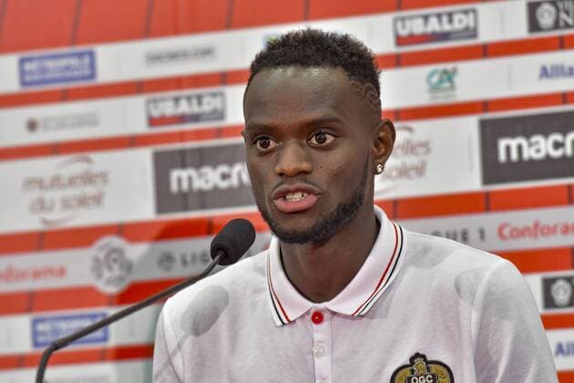 Racine Coly (OGC Nice) FOOTBALL : Presentation nouvelles recrues OGC Nice -Conference de presse - Ligue 1 - Nice - 04 09 2017 NorbertScanella Panoramic 