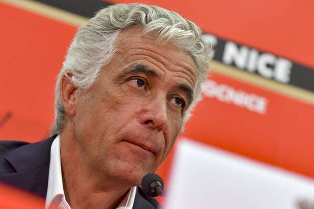 Jean Pierre Rivere (President de l OGC Nice) FOOTBALL : Presentation nouvelles recrues OGC Nice -Conference de presse - Ligue 1 - Nice - 04 09 2017 NorbertScanella Panoramic 
